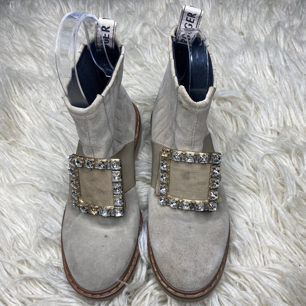 Roger Vivier Chelsea Boots “ viv“ Women's Designer  suede leather